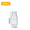 Botellas de Vidrio Transparentes para Yogur y Leche Fresca, Botellas Especiales para Bebidas de Pudín de Leche, Frascos Sellados, Botellas de Vino con Tapas, Resistentes a Altas Temperaturas