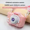 1 Juego Color: Material Rosa: Carcasa de Silicona para Cámara Infantil con Forma de Gato Lindo, ABS+Silicona, con Cámara Dual