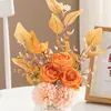 Arreglos florales artificiales de estilo nórdico para decoración de mesa de comedor, ramos tejidos de alta estética para exhibición en dormitorio y sala de estar