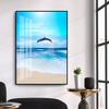 Pintura de Parede Suspensa com Paisagem Escandinava Pintura Decorativa para Entrada de Hotel Apartamento Pintura de Parede para Fundo de Sofá na Sala de Estar com Vista para o Mar Mural de Banheiro
