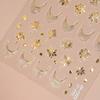 Redanco5D Embutido Popular Adesivos para Nail Art de Natal Laser Dourado e Prateado Cristal de Gelo Floco de Neve Adesivos para Unhas Dr1324