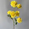 Flores Artificiais, Decorações com Flores Artificiais, Rosas Artificiais, Rosas Pequenas de Seis Cabeças, Entrega Transfronteiriça de Flores Artificiais, Flores Artificiais, Flores Decorativas