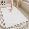 Alfombrilla de Piso de Anillo de Seda para Baño Doméstico Simple Moderna Antideslizante Anti-Caída Alfombrilla de Piso para Baño de Inodoro con Fugas Huecas Alfombrilla para Pies