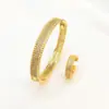 Set de Pulsera y Anillo de Moda de Estilo Europeo y Americano con Circonias Completas, Joyería Casual para Mujer, Pequeña, Fresca y Sencilla al por Mayor