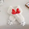 Bufanda de Invierno para Niños Nueva de Felpa Linda Engrosada Cálida Cruzada Protector de Cuello a Prueba de Viento para Bebés al Aire Libre