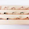 Tablero de Almacenamiento de Anillos de Madera Maciza, Soporte para Collares, Portatarjetas para Pendientes, Estante para Joyería, Soporte para Colgantes, Madera de Pino de Alta Calidad