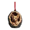 Decoraciones de Colgante Plano Acrílico de Nuevo Producto Transfronterizo Adornos Navideños Regalo Navideño Perfecto Animales para Árbol de Navidad