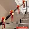 Decorações para corrimão de escada de casamento, conjunto de decoração para quarto de noivos, guirlanda para escada da noiva, enfeites e acessórios suspensos para casamento