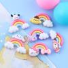 Brillante Animal Pequeño Arcoíris Dibujos Animados DIY Accesorios de Joyería Pegamento Crema Resina Accesorios Pequeños Horquilla Material Hecho a Mano Paquete