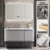 Yida Puede Personalizar Paneles de Puerta Pintados de Roble Gris Hierro Gabinete de Baño Gabinete con Lavabo de Mano para Baño Juego de Gabinetes de Baño
