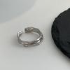 Anillo de diseño de nicho, estilo frío simple, textura oscura, apertura para mujer, estilo frío, anillo de dedo personalizado para pareja