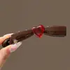 Pinza banana de satén plisado estilo francés para recogidos de mujer, pasador grande para coletas altas, pinza de agarre vertical con un toque de alta gama