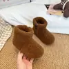 Botas de Pelo Estilo Coreano para Meninas 2026 Inverno Quente Botas de Neve Infantis Nicho Fofas Botas Curtas com Pelúcia Adicional Botas de Algodão para Bebê