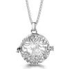 Pendente Vazado Flor Gota Mexicana Aromaterapia Corrente de Aço Titânio Diamante Difusor de Óleo Essencial Colar para Mulheres