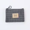 Estojo de Lápis Simples Criativo Coreano para Homens e Mulheres Estudantes Grande Capacidade Lona Porta-Moedas de Lápis Bolsa de Armazenamento para Cosméticos