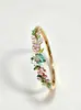 Em Estoque Fornecimento Direto da Fábrica Pulseira Esmaltada Cloisonné Design Floral com Diamantes Bracelete Aberto Estilo Chinês Presente Atacado