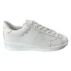 Zapatos GG Star Corea del Sur Verano y Otoño Nuevos Zapatos Blancos de Piel con Cordones Plataforma de Estrella Casuales
