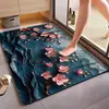 Alfombra Absorbente para Baño con Forma de Flor Tridimensional, Alfombra Suave de Tierra de Diatomeas de Secado Rápido, Alfombra para Cocina y Baño, Felpudo Antideslizante