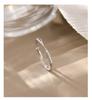 Anel de prata S925 feminino japonês simples cruz anel leve luxo temperamento de alta qualidade fileira diamante anel de dedo indicador estilo frio