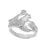 Anillo Tótem de Dragón y Fénix, Anillo Abierto Ajustable para Hombres y Mujeres, Anillos de Pareja de Dragón y Fénix Chapados en Plata 925 para Boda y Compromiso