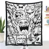 Fornecimento exclusivo transfronteiriço de cobertores para colorir DIY, cobertores coloridos feitos à mão com tema de animais para colorir