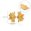 Pendientes Geométricos Casuales Nuevos para Mujer Chapados en Oro de 18 Quilates de Acero Inoxidable Pendientes Personalizados de Margarita y Mariposa Fabricante Venta al por Mayor en Stock