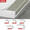 Tiras antideslizantes para escaleras de aleación de aluminio, borde antideslizante para peldaños, perfil de borde en ángulo recto en forma de L para jardines de infancia, escuelas y centros comerciales