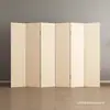 Bege Branco Cor Sólida Cinza Cimento Estilo Chinês Divisória de Tela Sala de Estar Móvel Dobrável Divisória de Escritório Tela Dobrável Parede de Fundo