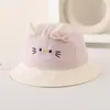 Sombreros de Pescador Dulces de Animales para Bebé al por Mayor, Sombreros de Sol Suaves y Lindos Estilo Coreano para Niños, Nuevos Sombreros de Cubo para Primavera y Verano
