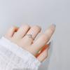 S925 sterling prata anel feminino em forma de coração zircão nicho design leve luxo balanço braço feminino anel proposta presente de aniversário para namorada