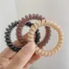 Anel de Cabelo de Linha Telefônica Fosco Cor de Gel Alta Elasticidade Durável Corda Simples para Prender Moda Feminina Corda para Rabo de Cavalo Alto Tendão de Borracha