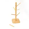 Suporte de secagem e armazenamento para copos de água de bambu, suporte para armazenamento de canecas, rack de entrada para chaves e joias, prateleira de armazenamento, atacado transfronteiriço