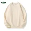 Nuevo Modelo 2026 Sudadera de Felpa Zorro Plateado Pesado 400g, Forrada de Felpa y Engrosada, Cuello Redondo, Unisex, Corte Holgado, Hombro Caído, para Otoño e Invierno