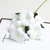 Flores Artificiales 6 Cabezas Lirio de Día Lirio Flores Falsas Impresas en 3D Decoración de Boda Accesorios para Arreglos Florales Fabricante Exportación al por Mayor