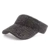 Gorra de Béisbol de Diamantes para Mujer Transfronteriza Moda Retro Protector Solar de Viaje Gorra Totalmente de Diamantes Sombrero Protector Solar para Viajes al Aire Libre