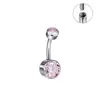 Anel de Umbigo de Liga de Titânio Astm-F136 Joia para Piercing Transfronteiriça Anel de Umbigo G23 Rosca Interna Dupla