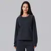 Softstreme Roupa de Yoga, Macia e Fluida, Moletom Casual Esportivo para Exterior, Pulôver de Manga Longa em Modal Lavado à Areia