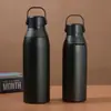 Taza Térmica de Acero Inoxidable 304 Transfronteriza para Comercio Exterior, Botella de Agua Portátil de Gran Capacidad para Deportes al Aire Libre con Asa y Popote, Personalizable