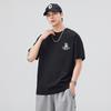 Camiseta Casual de Manga Corta para Hombre Verano 2025 Nueva Marca de Moda Americana Estampada con Letras Camiseta Holgada y Moderna Pesada para Hombre
