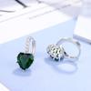 Nuevos pendientes de moda europeos y americanos con hebilla de oreja de circonita AAA, superventas de AliExpress, joyería multicolor con forma de corazón de melocotón al por mayor.
