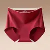 Calzones Sexy de Seda Cepillada para Mujer, Entrepierna de Seda de Morera 10A, Cómodos y Amigables con la Piel, Cintura Alta, Control de Abdomen Elástico, Calzones para Mujer