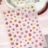 Adesivos de Unha Magico de Ferro Embossado para Crianças Ts-4109 Flores Secas Simuladas Adesivos Finos Transparentes Foscos Resistentes