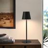 Lámpara de Mesa Alta Transfronteriza Amazon Decoración de Ambiente para Mesa de Comedor Recargable Hierro Negro Lámpara con Sensor Luz Nocturna de Noche