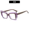 Gafas Planas para Mujer, Gafas de Alta Gama con Filtro de Luz Azul, Gafas Planas Estilo Ojo de Gato Retro Versátiles Bloqueadas por Color Transfronterizas Europeas y Americanas