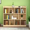 Librero de Madera Maciza de Pie para Niños Librero Simple Combinación Gabinete de Rejilla Gabinete Bajo Hogar Simple Moderno Gabinete de Almacenamiento