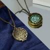 Europa y Estados Unidos transfronterizo todo fósforo cadena de suéter larga retro diy patrón a juego luminoso collar con colgante luminoso joyería
