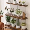 Estante de Almacenamiento para Macetas con Flores, Soporte Móvil para Macetas de Balcón, Estante de Madera Maciza de Múltiples Niveles para Colocar Macetas en el Suelo