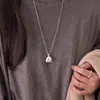 Colar de Contas de Transferência em Prata de Lei S925 Corrente para Clavícula Feminina Colar Versátil Elegante Acessórios de Colar Curto de Luxo Acessível