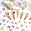 Rosa Rosa Seca Joias para Nail Art Gradiente Camélia Desabrochando Flor Estéreo Artificial Diamante de Resina para Decoração de Unhas