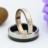 Aowello Joyería Coreana Clásico Estilo Simple Moda Anillo de Acero Anillos a Juego Bicolor para Pareja Más Vendidos Japoneses y Coreanos Oferta Especial